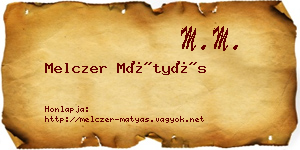 Melczer Mátyás névjegykártya