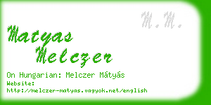 matyas melczer business card