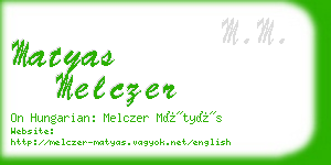 matyas melczer business card